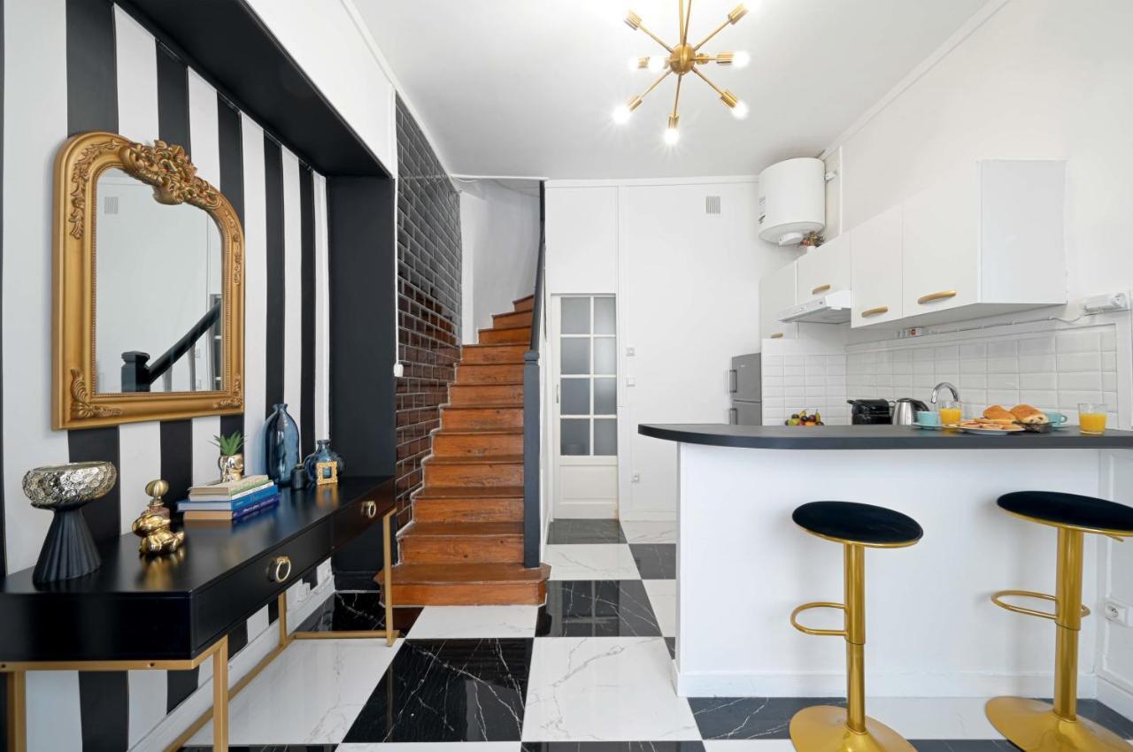 Apartament Black & White - Chic & Petit Maison- Pigalle 9Eme Paryż Zewnętrze zdjęcie